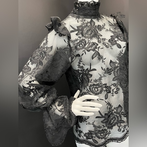 In the Style black lace top. - Picture 2 of 4